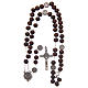 St Benedict brown wooden rosary with 7mm beads s4