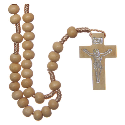 Non-wearable round wooden rosary 6 mm 1