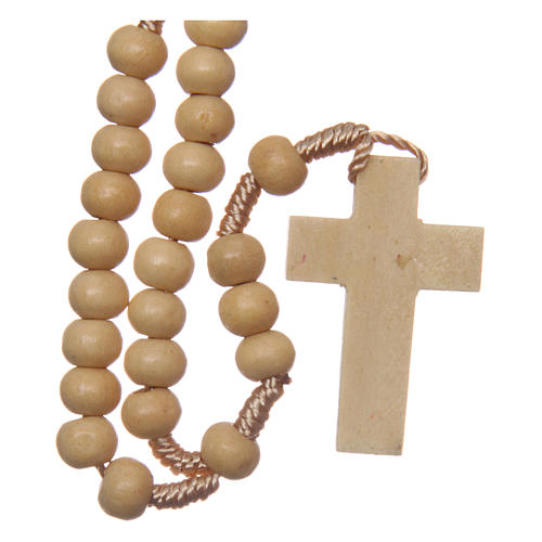 Non-wearable round wooden rosary 6 mm 2