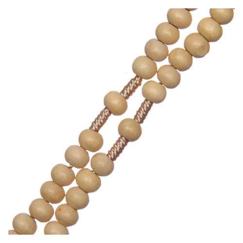 Non-wearable round wooden rosary 6 mm 3
