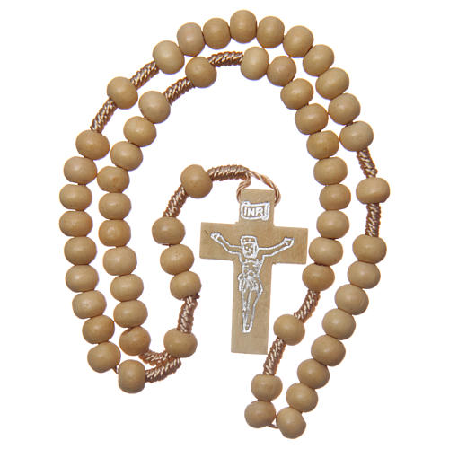 Non-wearable round wooden rosary 6 mm 4