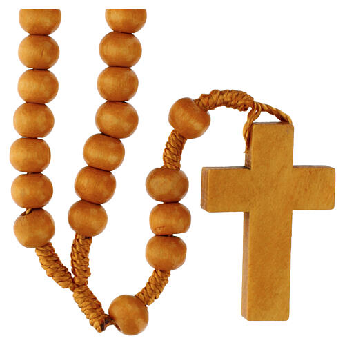 Non-wearable round wooden rosary 6 mm 2