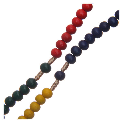 Missionary rosary with wooden beads 5 mm 3