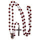 Round rosary in wood with rose petals 6 mm s4
