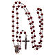 Wood rosary with round beads rose petal finish 6 mm s4
