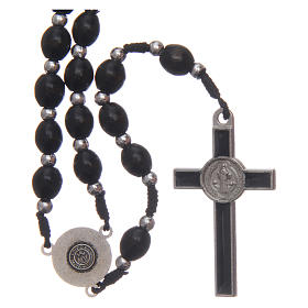 Oval wooden rosary 6 mm