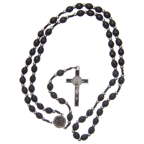 Oval wooden rosary 6 mm 4