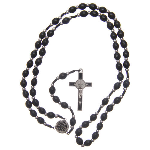 Wood rosary oval beads 6 mm 4