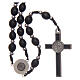 Wood rosary oval beads 6 mm s2