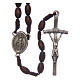 Oval brown wooden rosary 5 mm s1