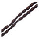 Oval brown wooden rosary 5 mm s3
