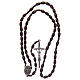 Oval brown wooden rosary 5 mm s4