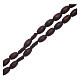Wood rosary oval brown beads 5 mm s3