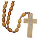 Rosary with oval beads in olive tree wood 5.5 mm s1