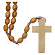 Rosary with oval beads in olive tree wood 5.5 mm s2