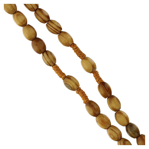 Rosary with oval beads of olive wood 5,5 mm 3