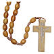 Rosary with oval beads of olive wood 5,5 mm s1