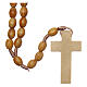 Rosary with oval beads of olive wood 5,5 mm s2