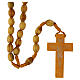 Rosary with oval beads of olive wood 5,5 mm s1