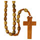 Rosary with oval beads of olive wood 5,5 mm s2