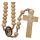 Rosary with wooden beads and St Anthony centrepiece 5 mm s1