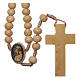 Rosary with wooden beads and St Anthony centrepiece 5 mm s2