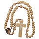 Rosary with wood beads and Saint Anthony medal 5 mm s4