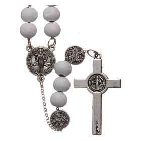 St Benedict rosary in wood 7 mm
