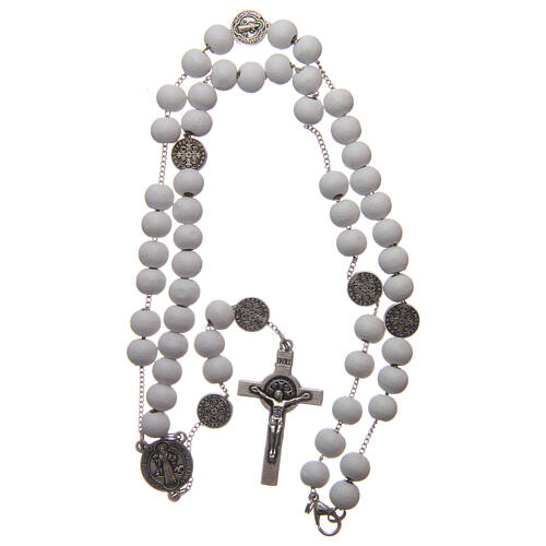 Saint Benedict rosary wood beads 7 mm 4