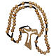 Round olive wood rosary 7mm with tau cross s12