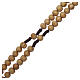 Olive wood rosary round beads 7 mm with tau cross s11