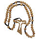 Olive wood rosary round beads 7 mm with tau cross s12