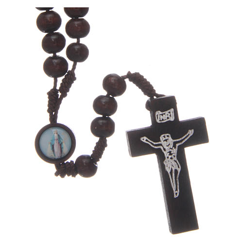 Wooden rosary 8 mm with snap-hook 1
