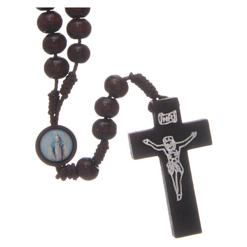 Wood rosary 8 mm with lobster clasp 1
