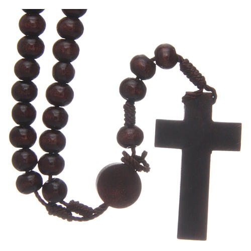 Wood rosary 8 mm with lobster clasp 2