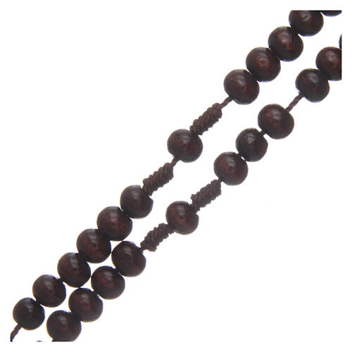 Wood rosary 8 mm with lobster clasp 3