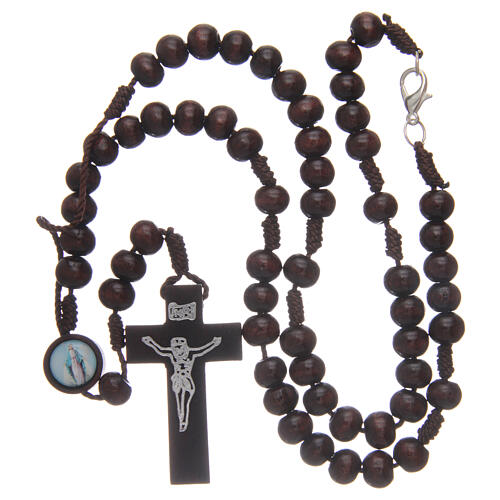 Wood rosary 8 mm with lobster clasp 4