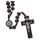 Wood rosary 8 mm with lobster clasp s1