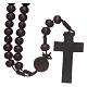 Wood rosary 8 mm with lobster clasp s2
