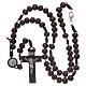 Wood rosary 8 mm with lobster clasp s4