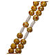Yellow wood rosary, rope and 7 mm beads s3