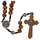 Olivewood rosary with medals and 9 mm beads s2