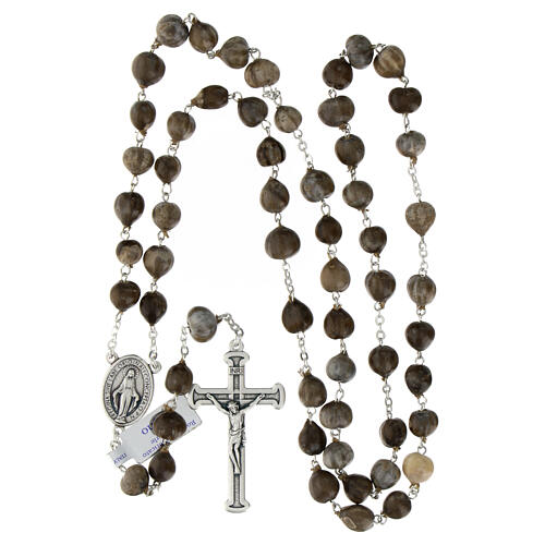 Wood rosary with Job's tears beads 7 mm 4