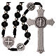 Saint Benedict rosary black wood lobster clasp 4 mm s2