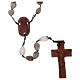 Rosary with Job's tears and wood hand-carved cross s1