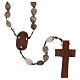 Rosary with Job's tears and wood hand-carved cross s2