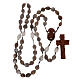 Rosary with Job's tears and wood hand-carved cross s4