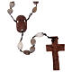 Rosary Job's tears beads hand-carved wood cross s1