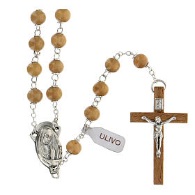 Rosary with olive wood beads 6 mm