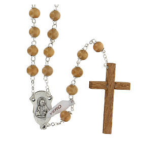 Rosary with olive wood beads 6 mm